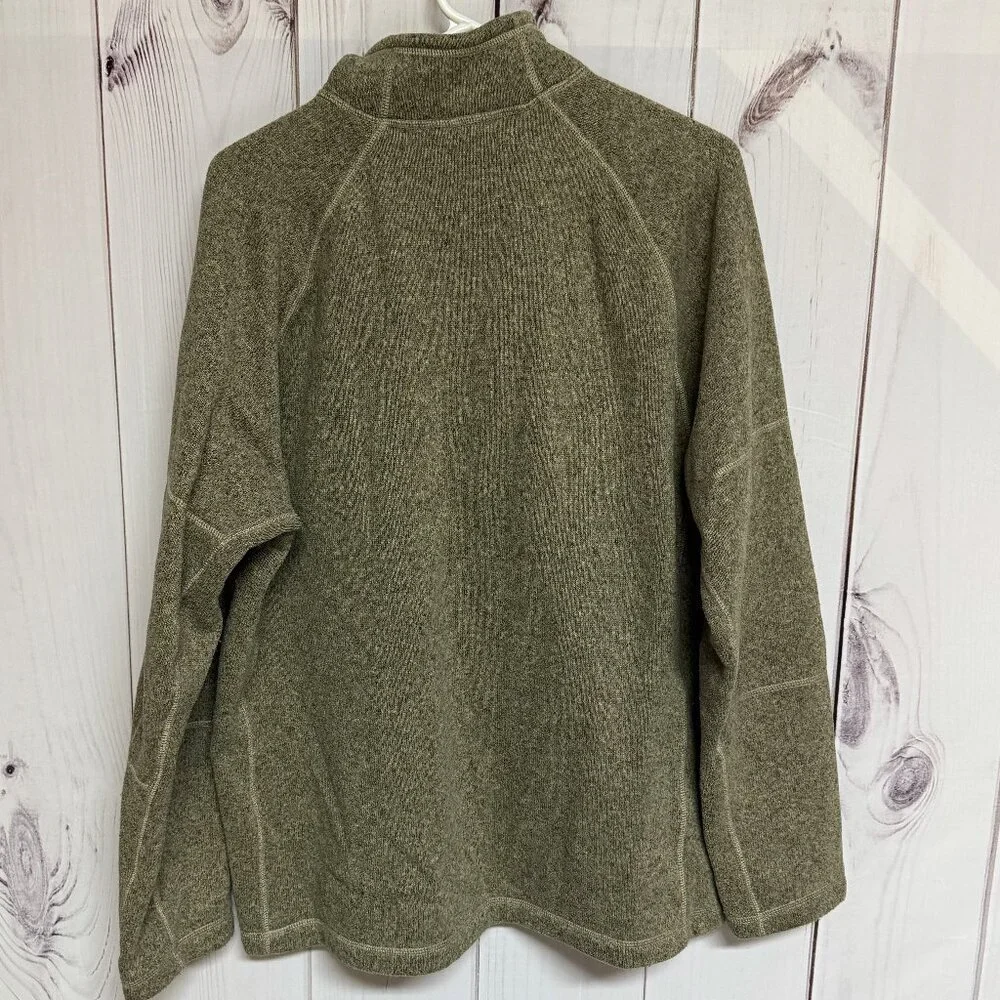 The‎ North Face Men’s Heathered 1/4-Zip Fleece Pullover L Olive EUC